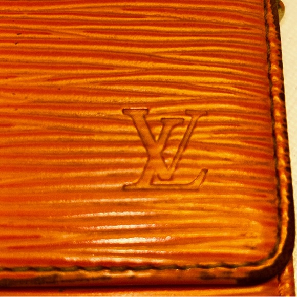VTG Louis Vuitton Epi Porte Tresor Long Wallet Mandarin Orange Leather S#CA0065 - Picture 2 of 12